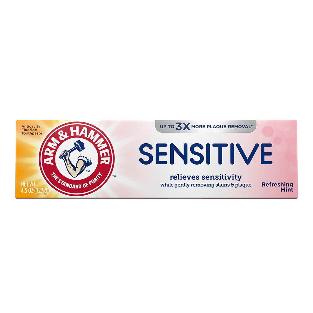Arm & Hammer Sensitive Teeth Anticavity Fluoride Toothpaste, Refreshing Mint, 4.5 Oz